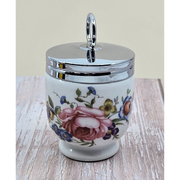 Royal Worcester Rose Floral Egg Coddler - Picture 1 of 7